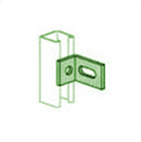 UNISTRUT, 90 DEG ANGLE FITTING PERMA-GREEN