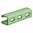 UNISTRUT, 12GA X 1-3/8 X 10' SLOTTED GREEN