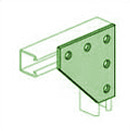 UNISTRUT, 5-HOLE FLAT PLATE PERMA-GREEN