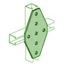 UNISTRUT, FLAT PLATE FITTING PERMA-GREEN